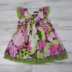 $59 Catimini Boutique Girl Floral Dress Size 2T  N